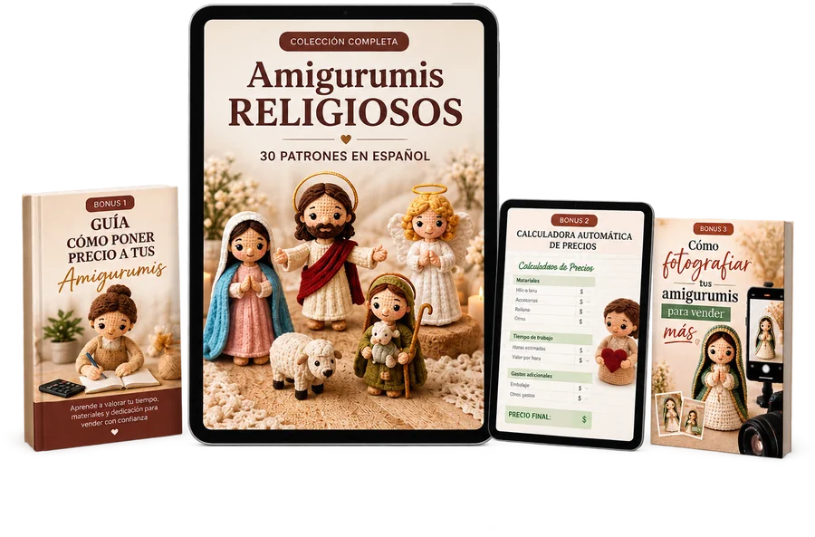 Colección completa de amigurumis religiosos — más de 30 patrones + 3 bonos
